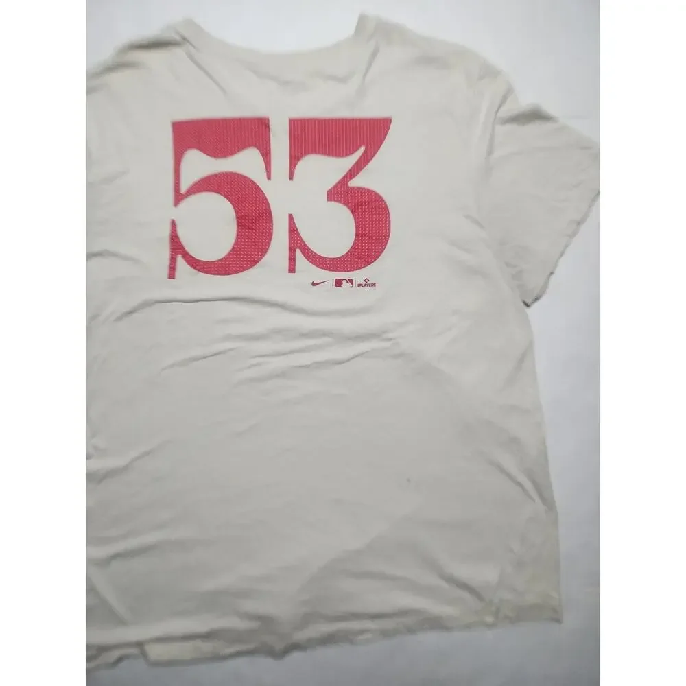 Nike Texas Rangers #53 City Connect T-Shirt Mens Small Cream